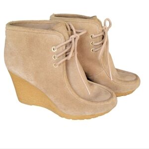 Michael Kors Wedge Suede Ankle Bootie Size 7.5